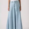 Denim skirt maxi length