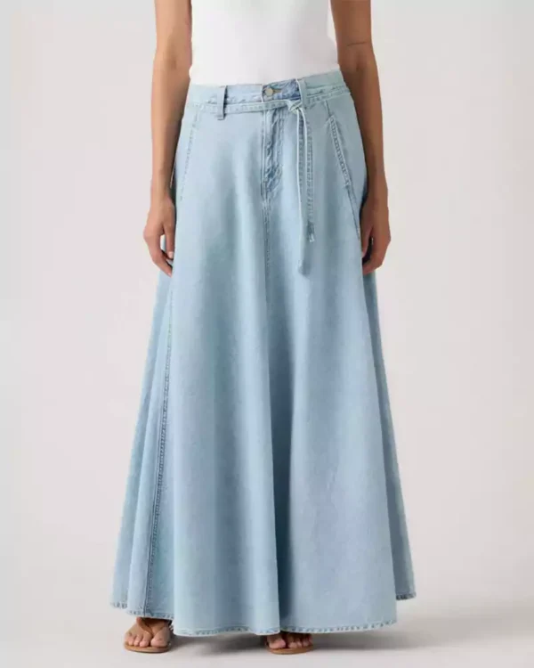 Denim skirt maxi length
