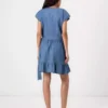 Denim skirt tiered