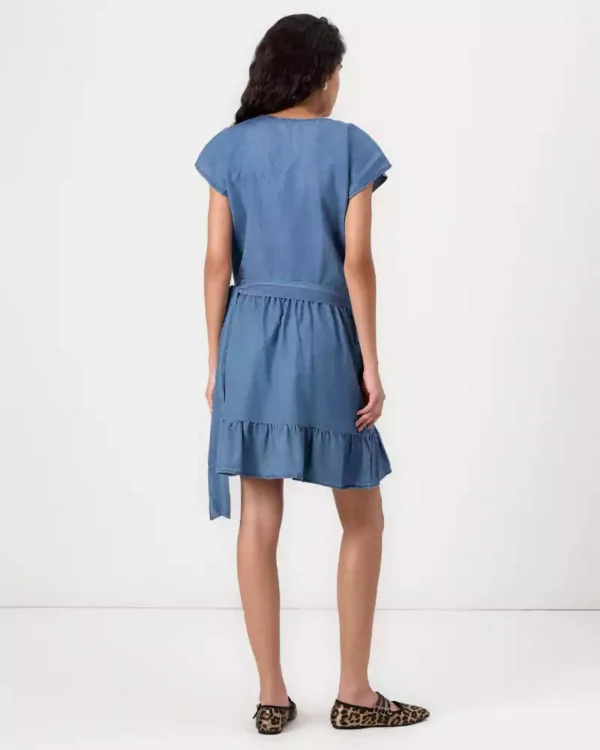 Denim skirt tiered