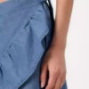 Denim skirt tiered