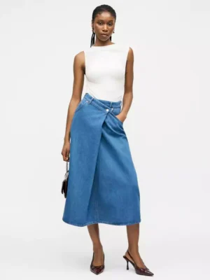 Denim skirt washed