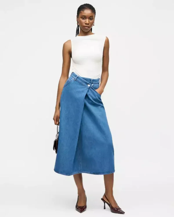 Denim skirt washed