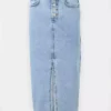 Denim skirt with front buttons