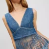 Open back denim top