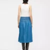 Denim skirt women midi