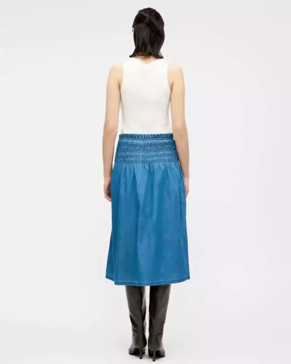 Denim skirt women midi