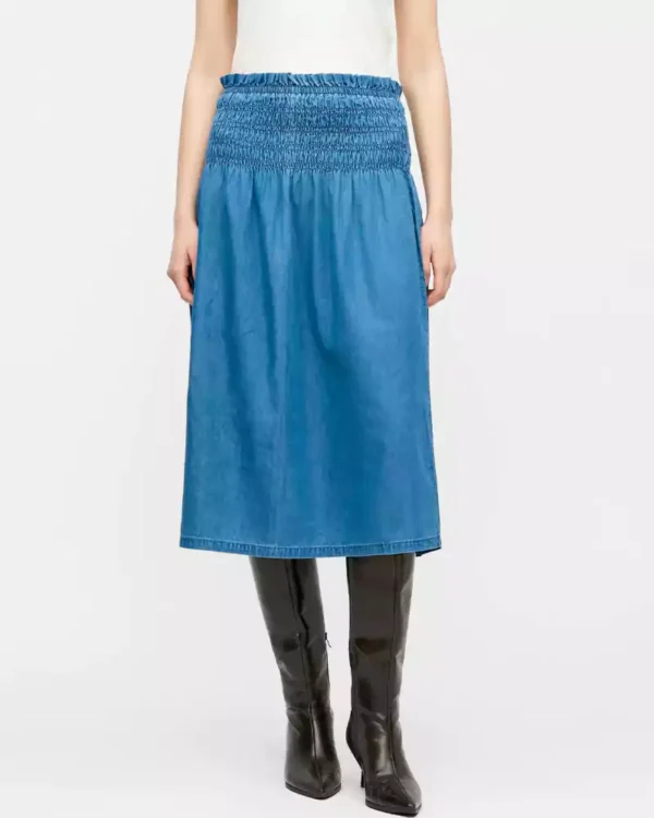 Denim skirt women midi