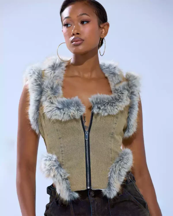 Denim sleeveless vest for women Denim sleeveless vest for women