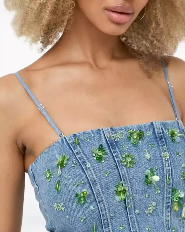 Denim top edikted