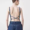 Denim top with ties