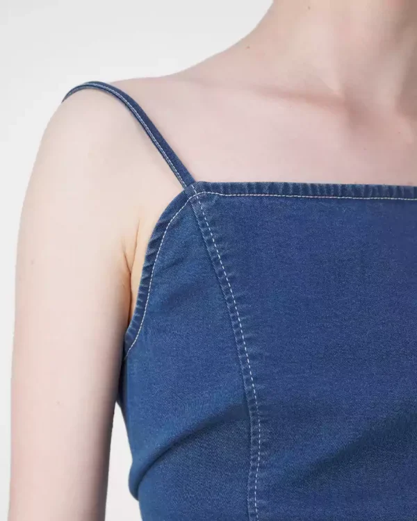 Denim top with ties