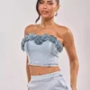Denim with flowers Denim with flowers