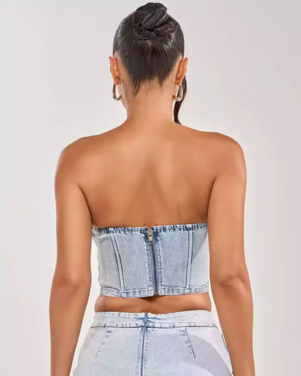 Denim with flowers Denim with flowers