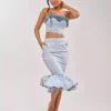 Denim with flowers