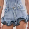 Embellished denim shorts Embellished denim shorts