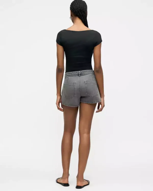 Grey denim skirts