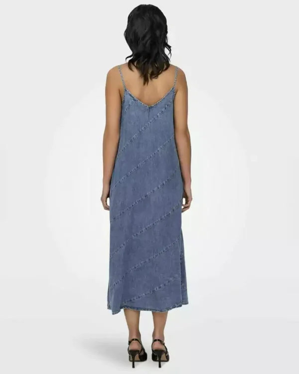 Halter top denim dress