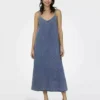 Halter top denim dress