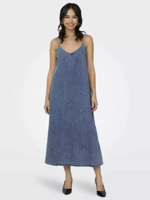 Halter top denim dress