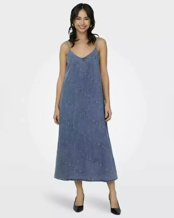 Halter top denim dress