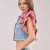 Light blue denim vest