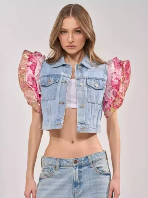 Light blue denim vest Light blue denim vest