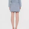 Light denim mini skirt