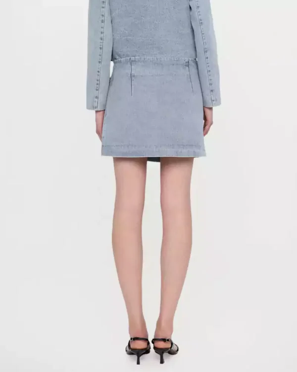 Light denim mini skirt