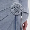 Light denim mini skirt