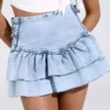 Light denim mini skirt Light denim mini skirt