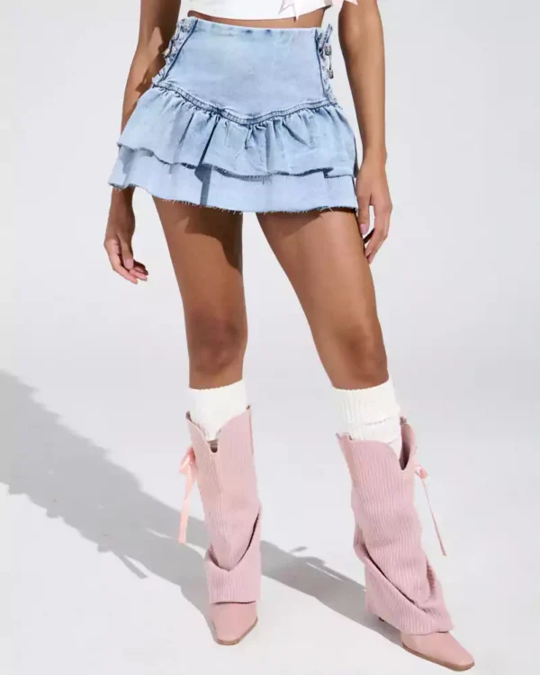 Light denim mini skirt Light denim mini skirt