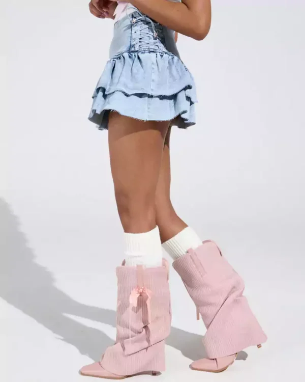 Light denim mini skirt Light denim mini skirt