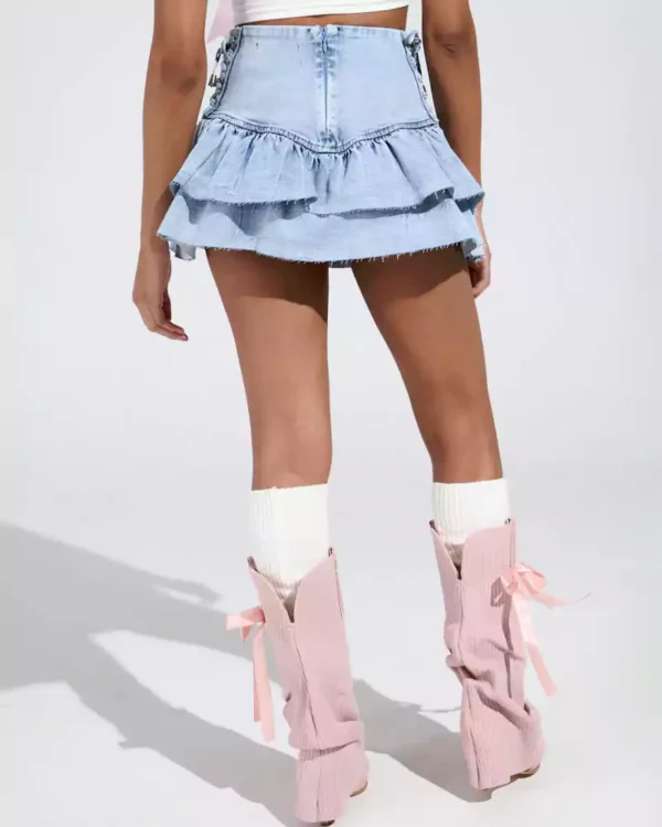 Light denim mini skirt Light denim mini skirt