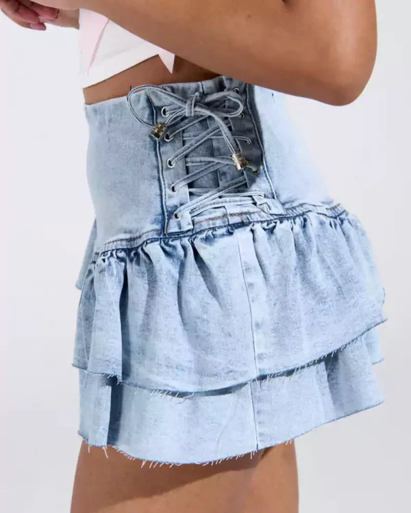 Light denim mini skirt Light denim mini skirt