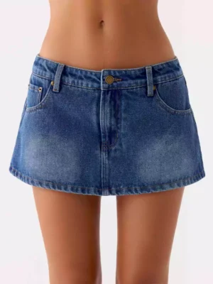 Low rise dark denim