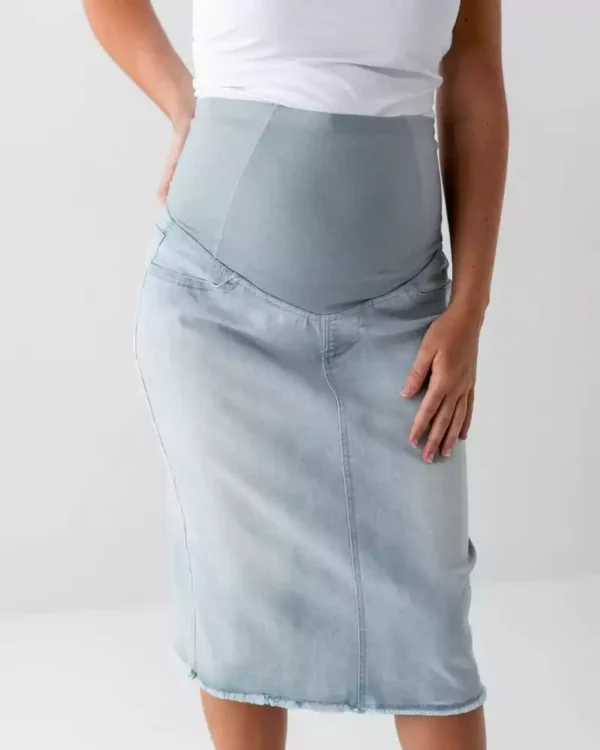 Maternity denim skirts
