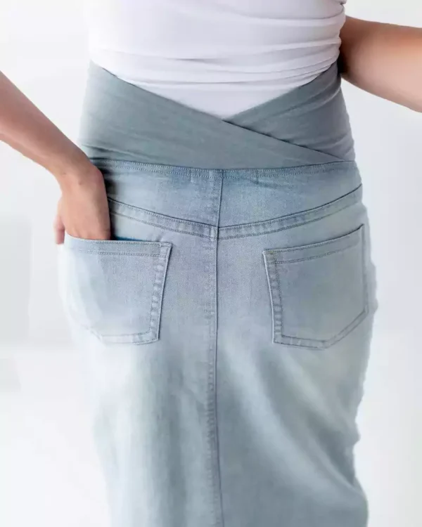 Maternity denim skirts