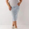 Maternity denim skirts