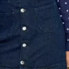 Mid rise denim mini skirt