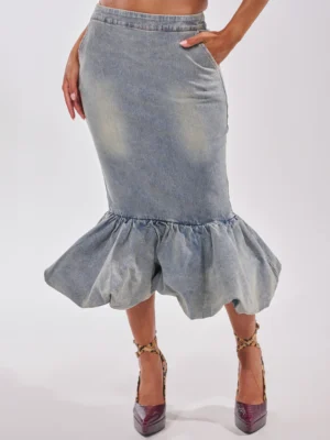 Midi skirt denim