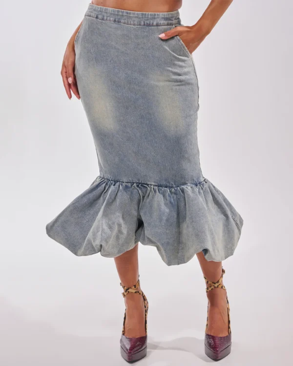 Midi skirt denim