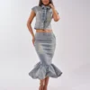 Midi skirt denim
