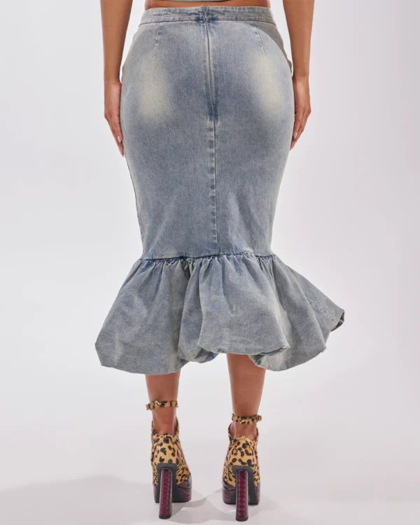 Midi skirt denim