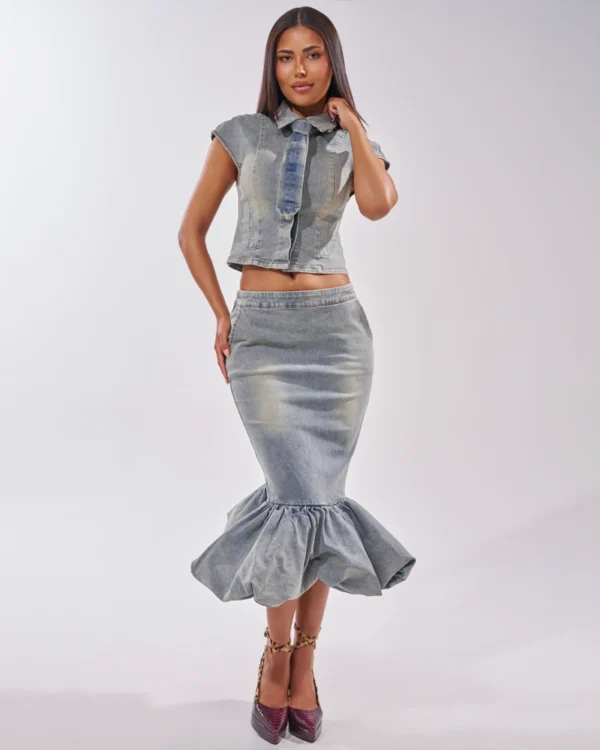 Midi skirt denim