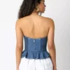 Off shoulder denim top Off shoulder denim top