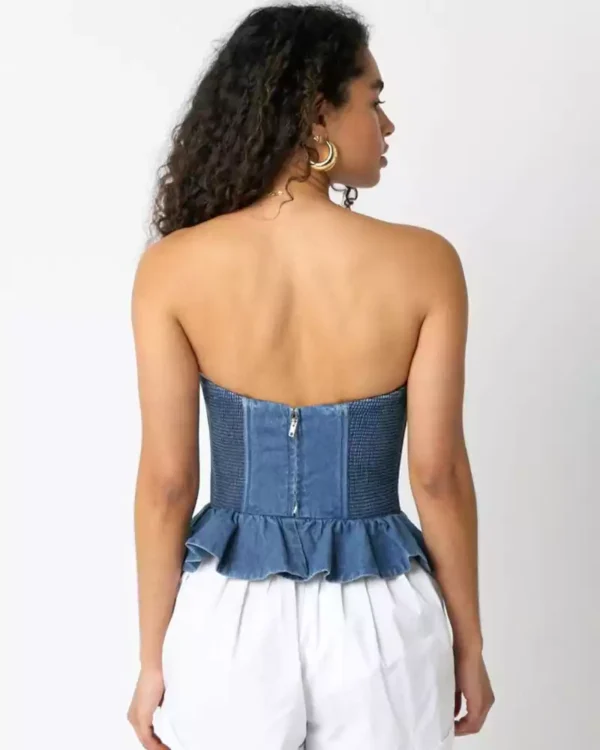 Off shoulder denim top Off shoulder denim top