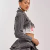 Petite cropped denim jacket Petite cropped denim jacket