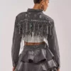 Petite cropped denim jacket Petite cropped denim jacket