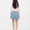 Pleated denim skirts